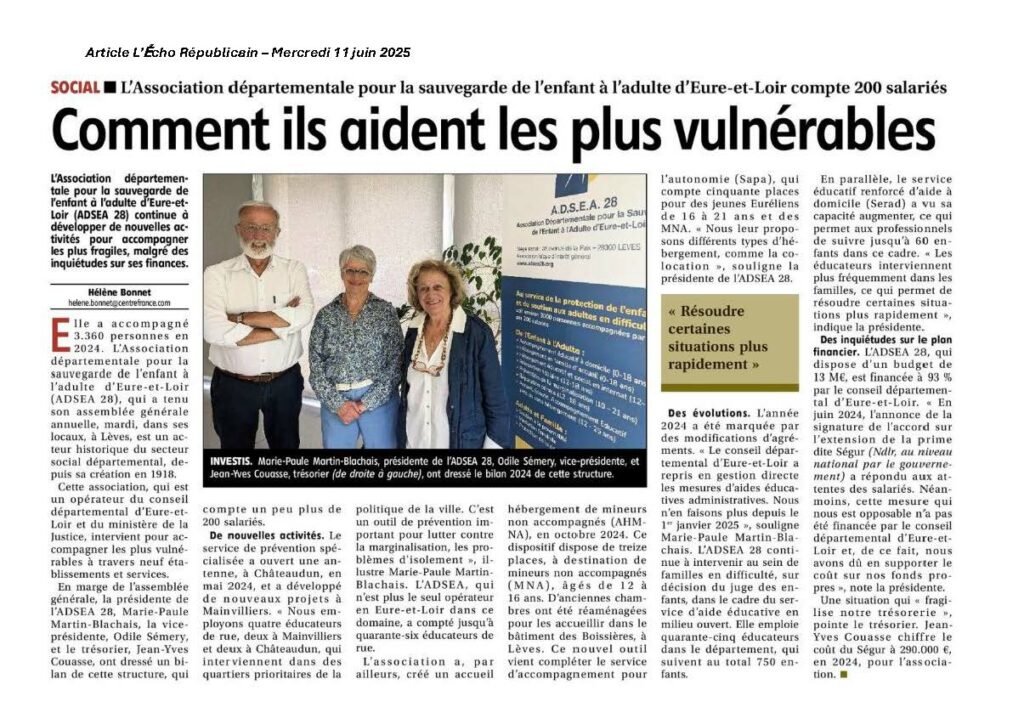 Article de presse Echo Republicain 11 06 2025