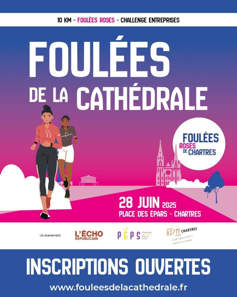 Affiche foulées de la cathédrale de chartres